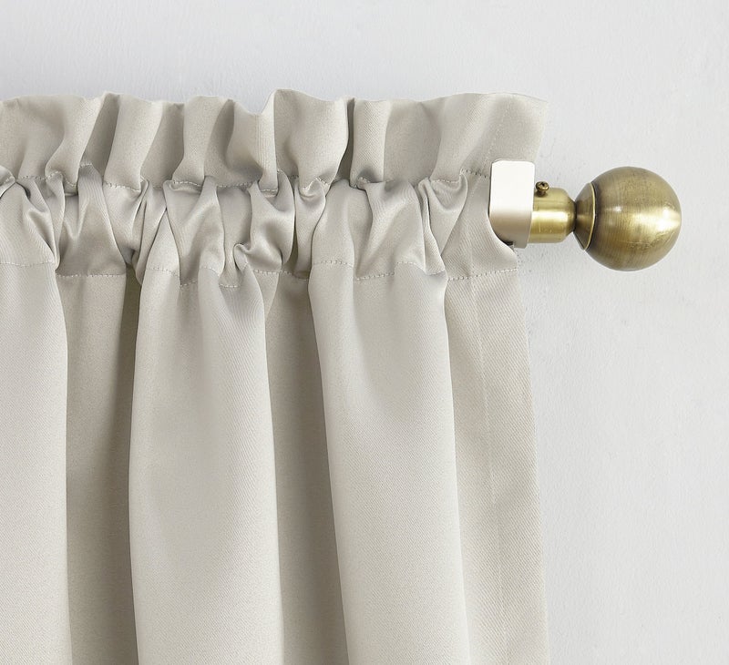 Sun Zero Easton Energy Saving Blackout Rod Pocket Curtain Panel, 40" x 63", Pearl - Image 2